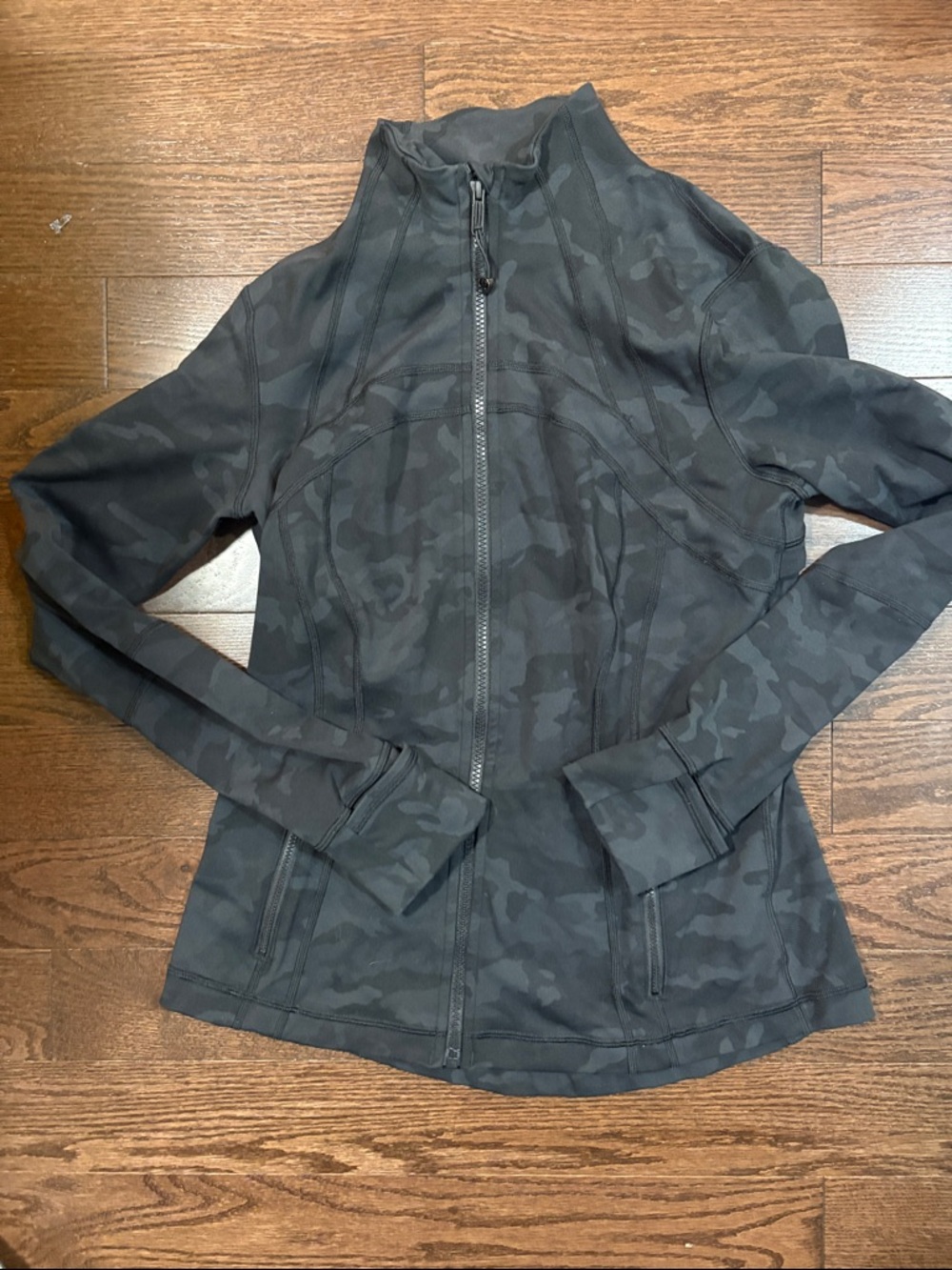 Lululemon Define Jacket black camo size 10 Women's jacket sport athletic